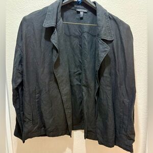 Eileen Fisher Linen Blend Lightweight Moto Jacket